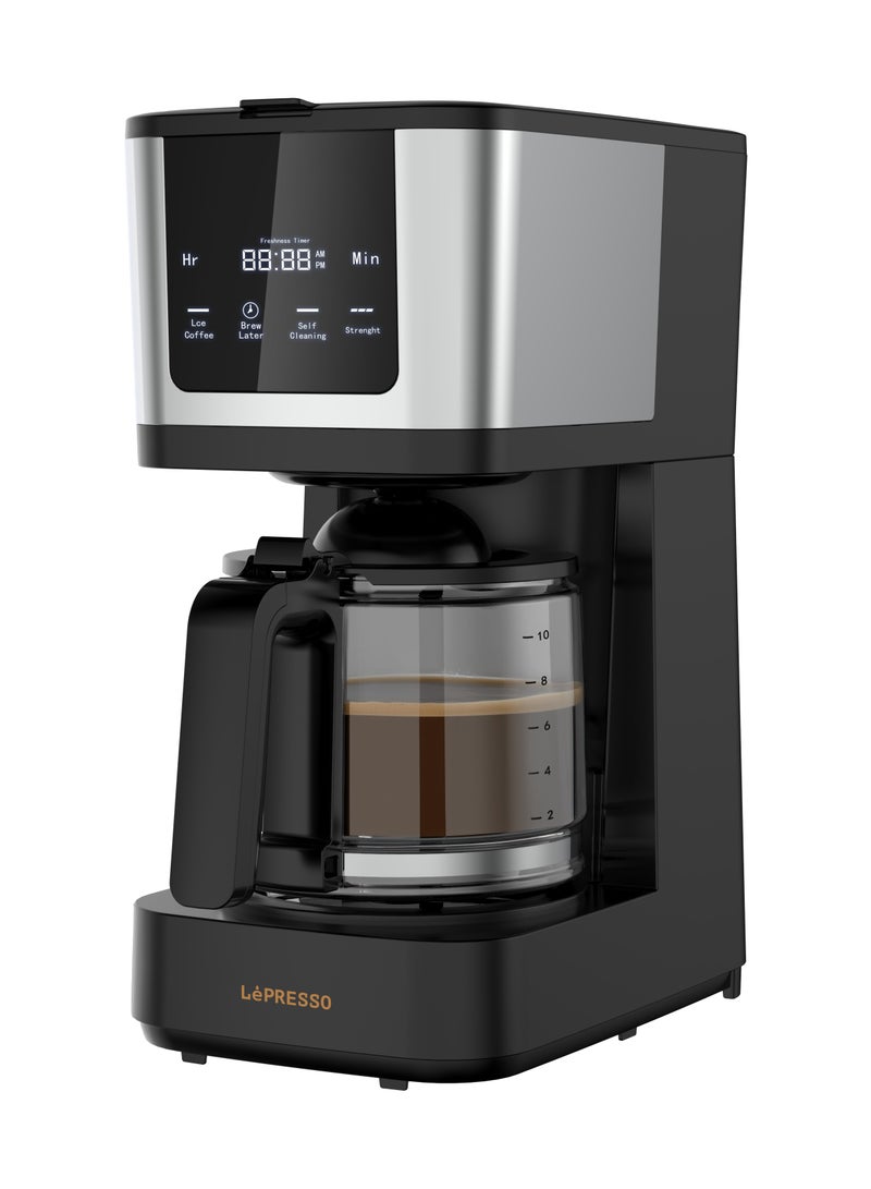 LePRESSO Rich Brew Coffee Machine Interactive Touch Display 900W Coffee Maker / Touch Display / Quick Drew / Glass Carafe Capacity 1.25L-Black - Image 1